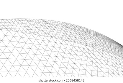 Architectural drawing. Geometric background 3d illustration