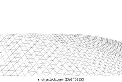 Architectural drawing. Geometric background 3d illustration