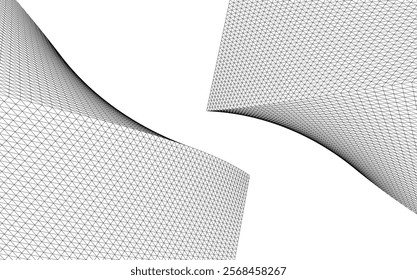 Architectural drawing. Geometric background 3d illustration