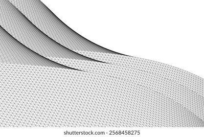 Architectural drawing. Geometric background 3d illustration