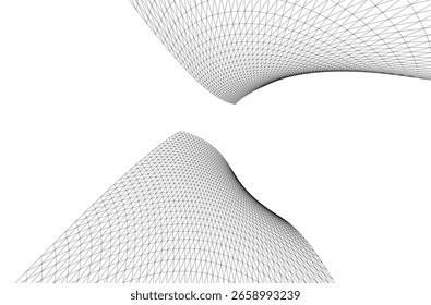 Desenho arquitetônico. Fundo geométrico 3d