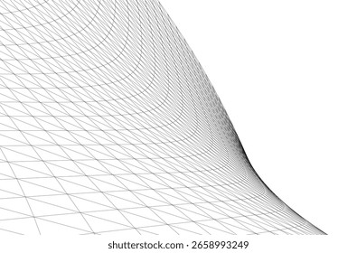 Architectural drawing. Geometric background 3d