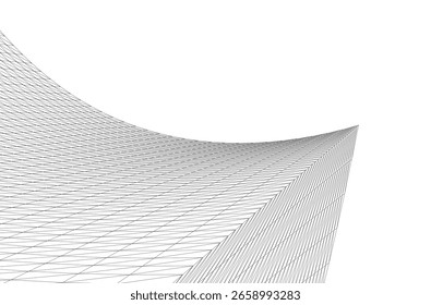 Architectural drawing. Geometric background 3d