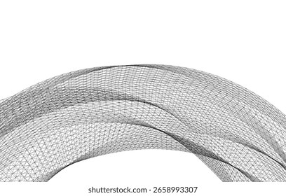 Dibujo arquitectónico. Fondo geométrico 3d