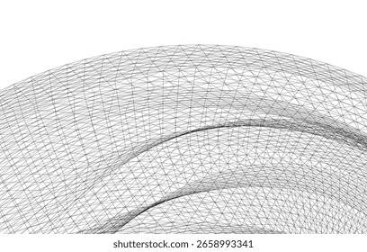 Dibujo arquitectónico. Fondo geométrico 3d