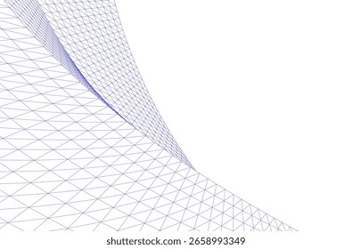 Dibujo arquitectónico. Fondo geométrico 3d