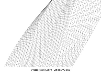 Architectural drawing. Geometric background 3d
