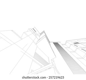 Architectural drawing. House building