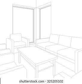 Architectural drawing. House design