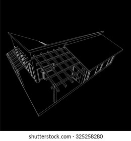 Architectural drawing. House interior design