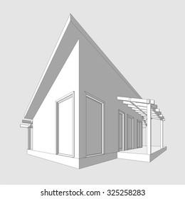 Architectural drawing. House interior design