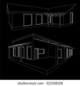 Architectural drawing. House interior design