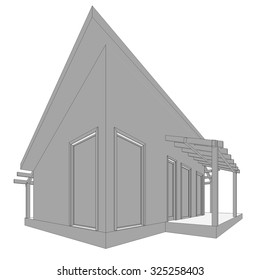 Architectural drawing. House interior design