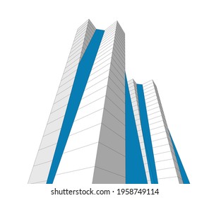 architectural drawing of modern building