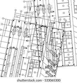 Architectural drawing. Architectural plan in vector on a white background.