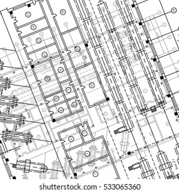 Architectural drawing. Architectural plan in vector on a white background.