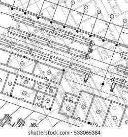 Architectural drawing. Architectural plan in vector on a white background.