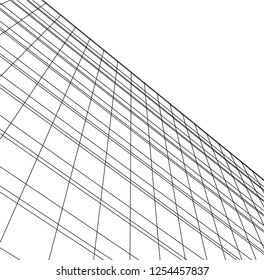 Architectural drawing vector 3d illustration
