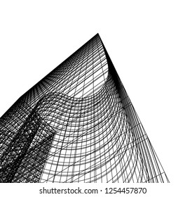 Architectural drawing vector 3d illustration

