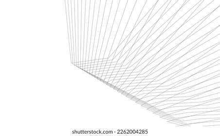 Architectural drawing vector 3d illustration