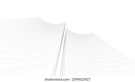 Architectural drawing vector 3d illustration 