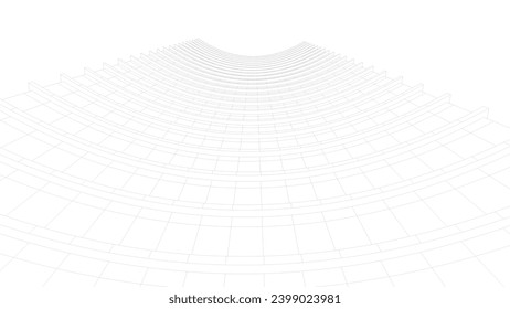 Dibujo arquitectónico vector 3d ilustración 