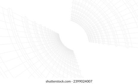 Architectural drawing vector 3d illustration 