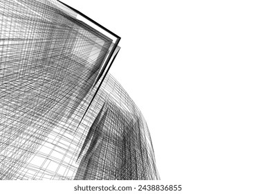 architectural drawing vector 3d illustration