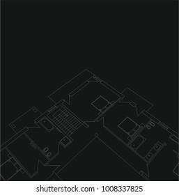 architectural drawing, vector illustration