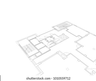 architectural drawing vector illustration