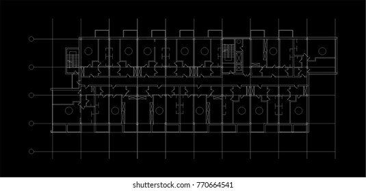 architectural drawing, vector illustration