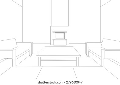 3,952 Perspective drawing bedroom Images, Stock Photos & Vectors ...