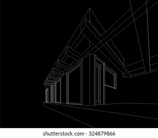 Architectural drawings. House building