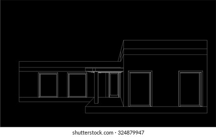 Architectural drawings. House building