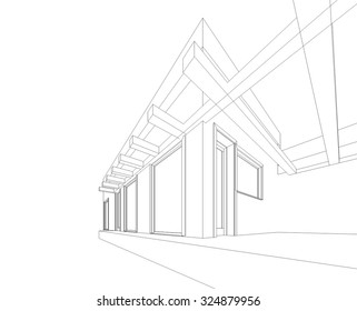 Architectural drawings. House building