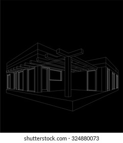 Architectural drawings. House building