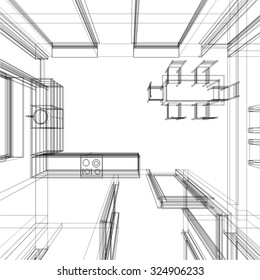 Architectural drawings. House building