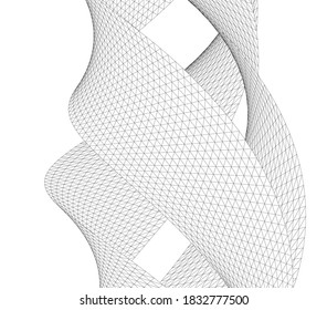 architectural drawings linear 3d illustration
