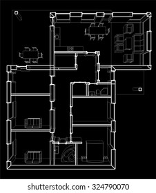 Architectural drawings. Plan of house