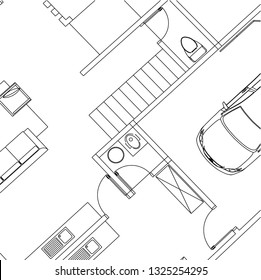 architectural drawings vector