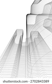 Dibujos arquitectónicos Vector 3d dibujo