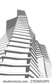 Architectural drawings vector 3d drawing