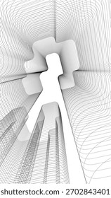 Dibujos arquitectónicos Vector 3d dibujo