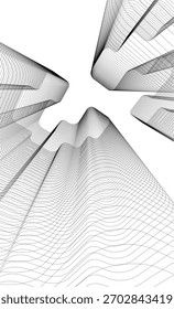 Dibujos arquitectónicos Vector 3d dibujo