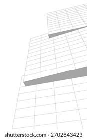 Desenhos arquiteturais vetor desenho 3d
