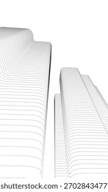 Architectural drawings vector 3d drawing