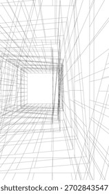 Architectural drawings vector 3d drawing
