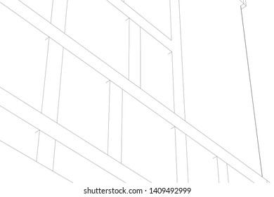  Architectural drawings vector 3d illustration