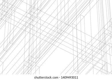  Architectural drawings vector 3d illustration