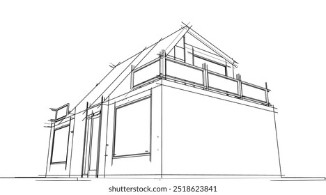 desenhos arquitetônicos vetor 3d ilustração